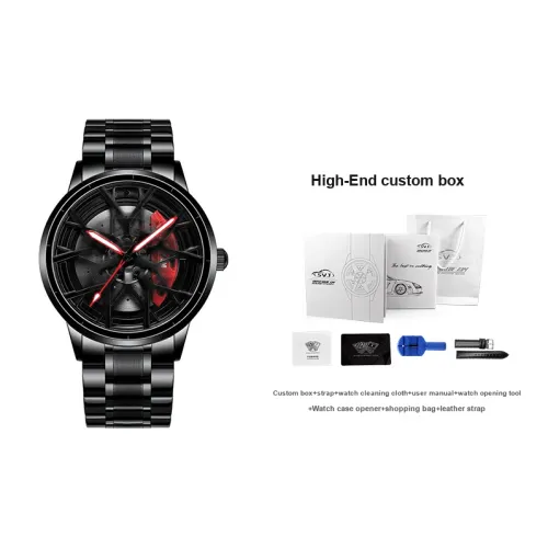 SVJ Кварцевый механизм Часы Мужские Черный циферблат A2031G002