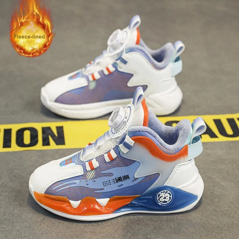 Wooden Rabbit Warm Anti Slip And Wear Resistant Lightweight Cushioning Low Top Children's Basketball Shoes Kids'-6
