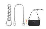 (Silver) Diamond Single-Sided Buckle 13cm+Decorative Chain 40cm+Comes with Flathead Screwdriver