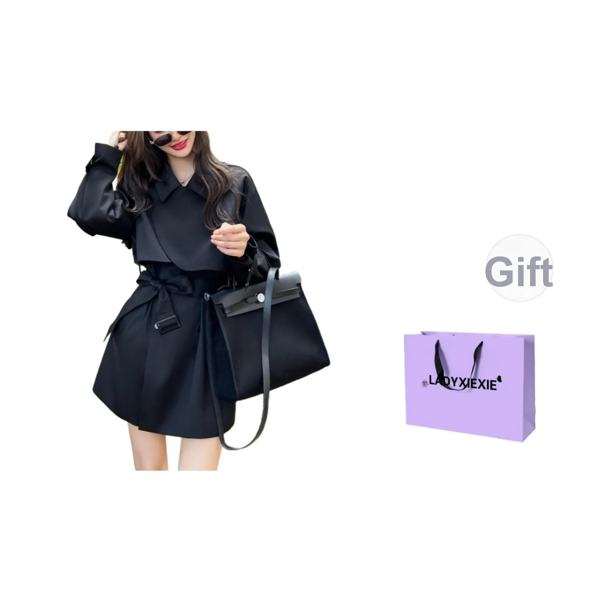 LADYXIEXIE Женская тренч-куртка