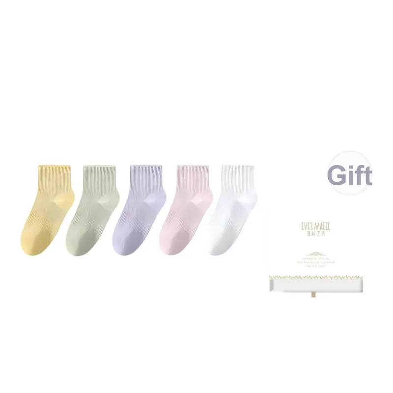 XIA.WA.ZHI.XIU Ankle Socks Women's Box 5 Pack-21