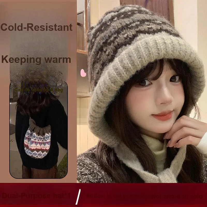 Shizhu Thickened Hoods & Plush Hats Women's-2