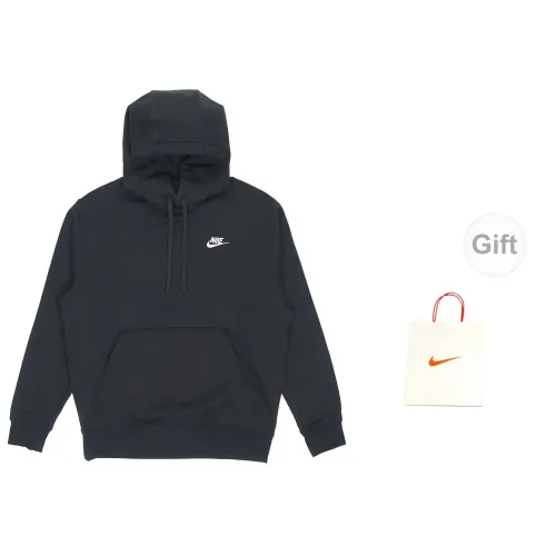 Nike Sportswear Sweatshirts Men Black Sweatshirts+Gift Bag