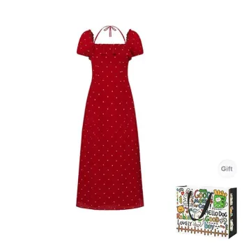 HAPG Short Sleeved Dress Women's Red
