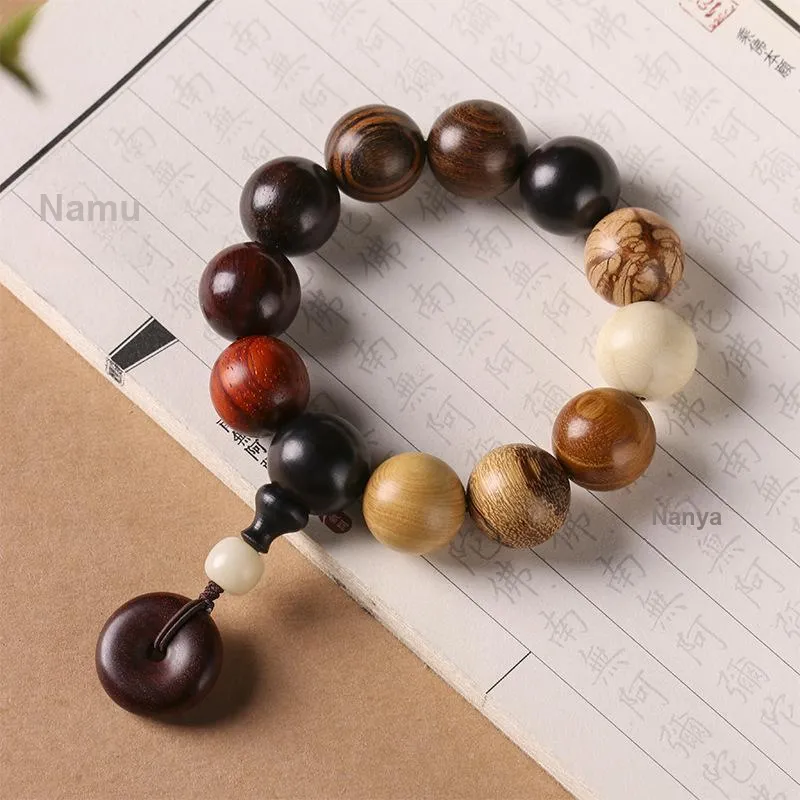 HANCANG Zabelia Biflora Wooden Bracelets Unisex-9