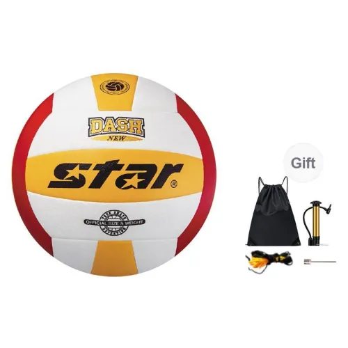 Star PU Size 5 Ball Volleyball Unisex Yellow Red White