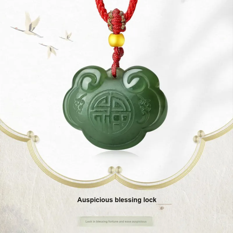 LAOMIAO Hetian Jade Pendants Green Jade Women's-1