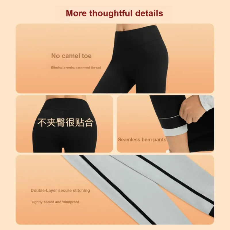 BENZHIXINCHUANG Thermal Pants Women's Slimming Black-4