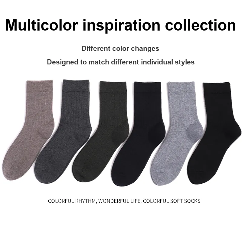 MIIOW Knee High Socks Men's Box 5 Pack-4