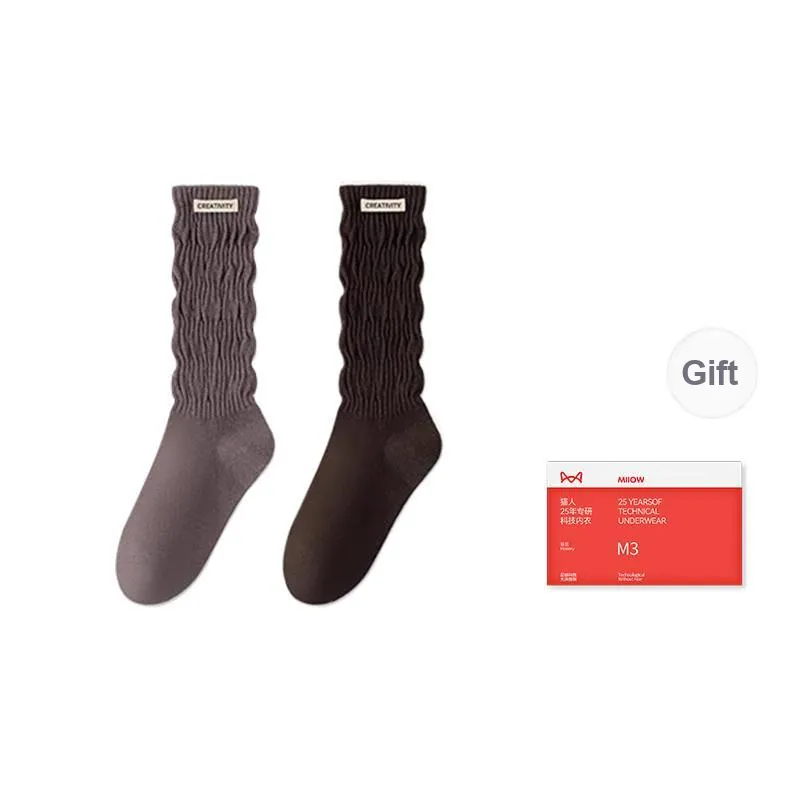 MIIOW Knee-High Socks Women's Combo Set-5