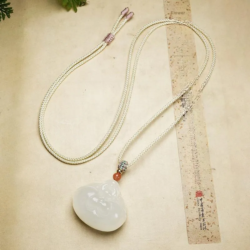 YUYIHUAN Hetian Jade Pendants White Jade Unisex-6