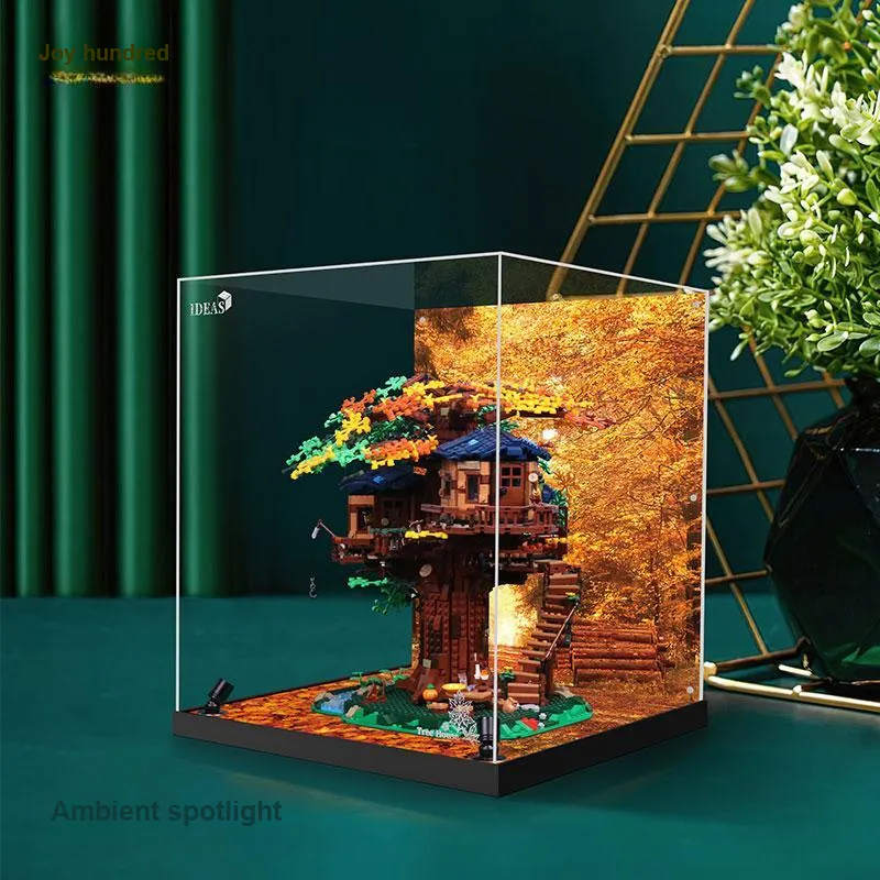 LIGHT YOUR BRICKS LeiYiBai Compatibility Building Block IDEAS Collection 21318 Treehouse Storage Box Model Accessories-2