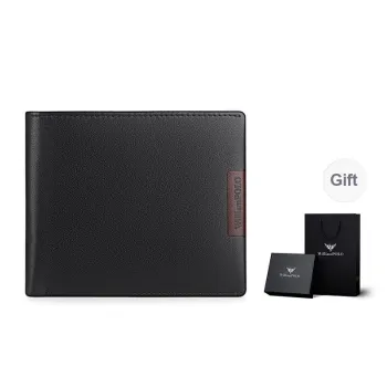 WilliamPOLO Top Grain Cow Leather Card Holder Wallet Regular Men's Black/Army Green