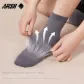 Men's Crew Socks 5 Pack Shopping Bag (1 Dark Gray, 1 Army Green, 1 Khaki, 1 Light Gray, 1 White)