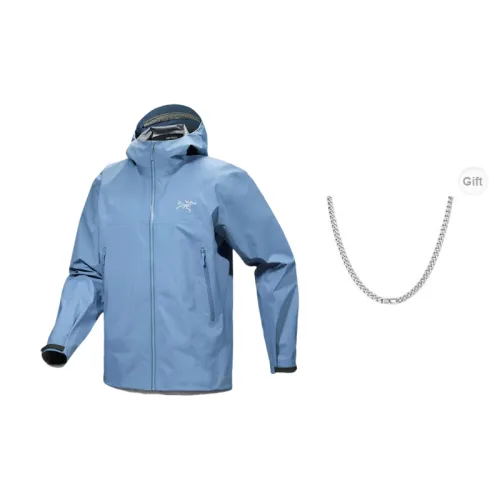 Arcteryx Beta Series Windbreaker Jackets Men Polished Blue With Free Necklaces