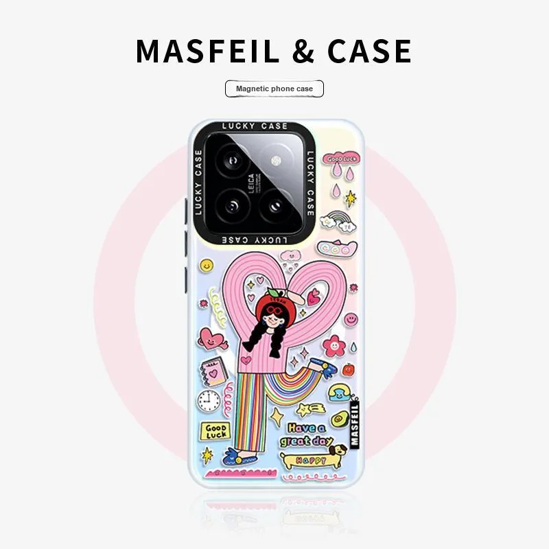 Marsfield Acrylic Material Laser Magnetic Case, Life Is Sweet Phone Cases Compatibility  Xiaomi 15/14/13 Pro-1