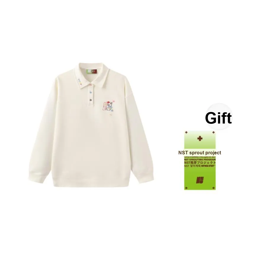 NSTNEW START Свитшот Отложной воротник Длинный рукав Женские