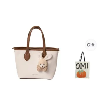 OMI Synthetic Leather Handbag Regular Women's Brown/Gray/Light Blue/Milk White