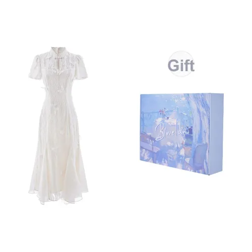 Blovelan Короткий рукав Платье Женское Абрикосовое