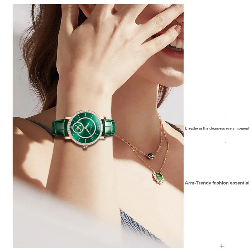 LOBINNI L Automatic Mechanical Movement Watch Women's Watch Green Dial-18