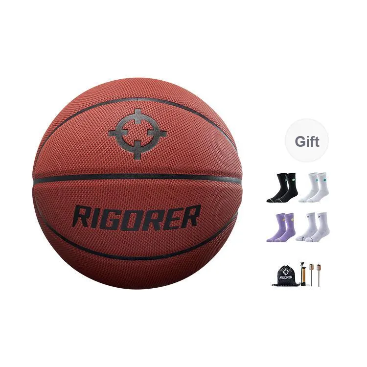 RIGORER PU Basketball Brown Size 7 Ball Training Unisex-5