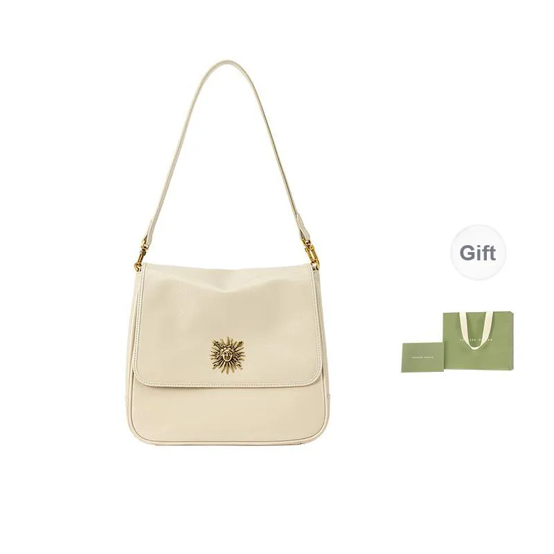 VANESSA HOGAN Vh Classic Series Cow Leather Shoulder Bag Crossbody Bag Shoulder Bag Large Size Women's Brown-6