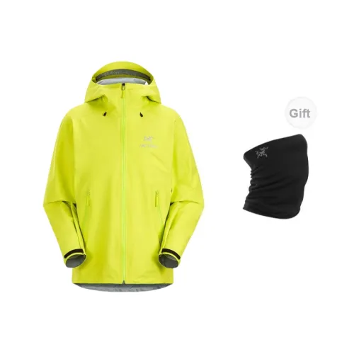 Arcteryx Beta Series Windbreaker Jackets Men Speed Green With Free Scarves