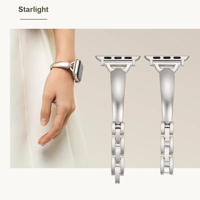 FZRT Watch Bands Metal Bangle With Chain Steel Band Unisex-1