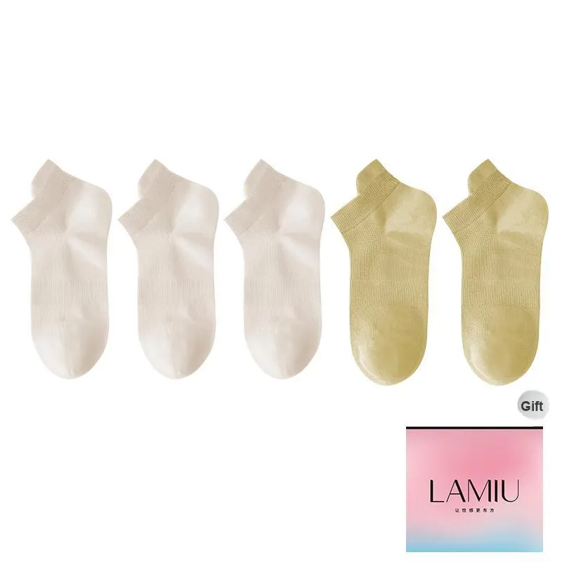 Lan Miao Ankle Socks Women's Shopping Bag 5 Pack-16