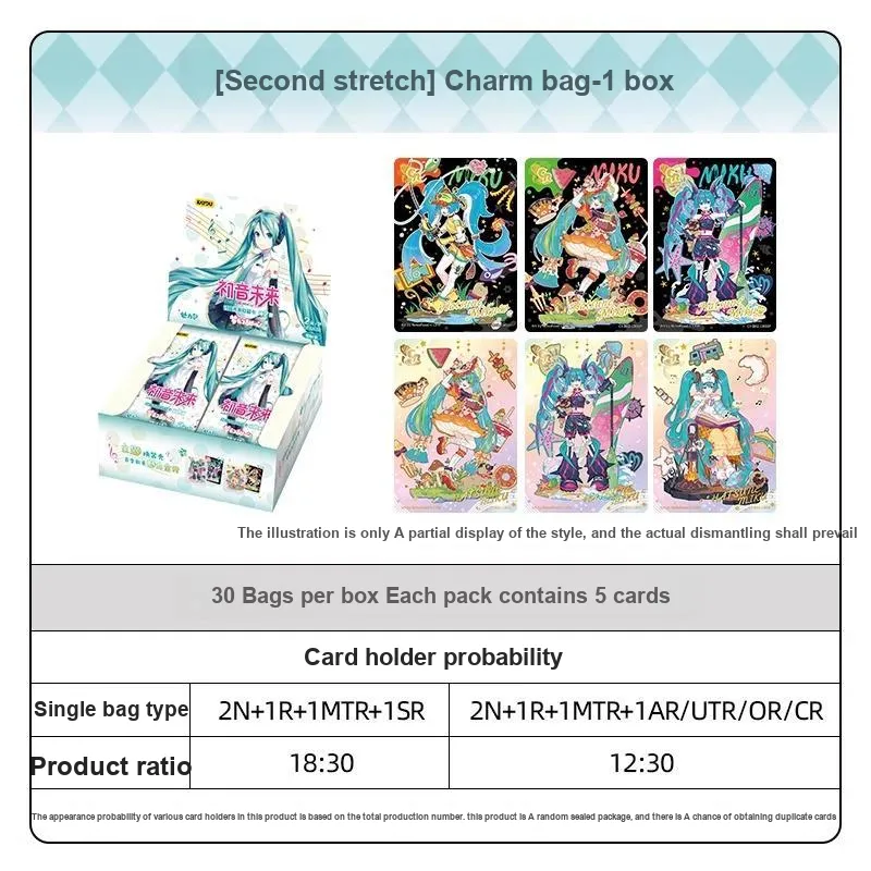 KAYOU Hatsune Miku Collectible Card Charm Pack Dreamy Sweetheart 2nd Edition IP/Anime Cards Whole Box-3