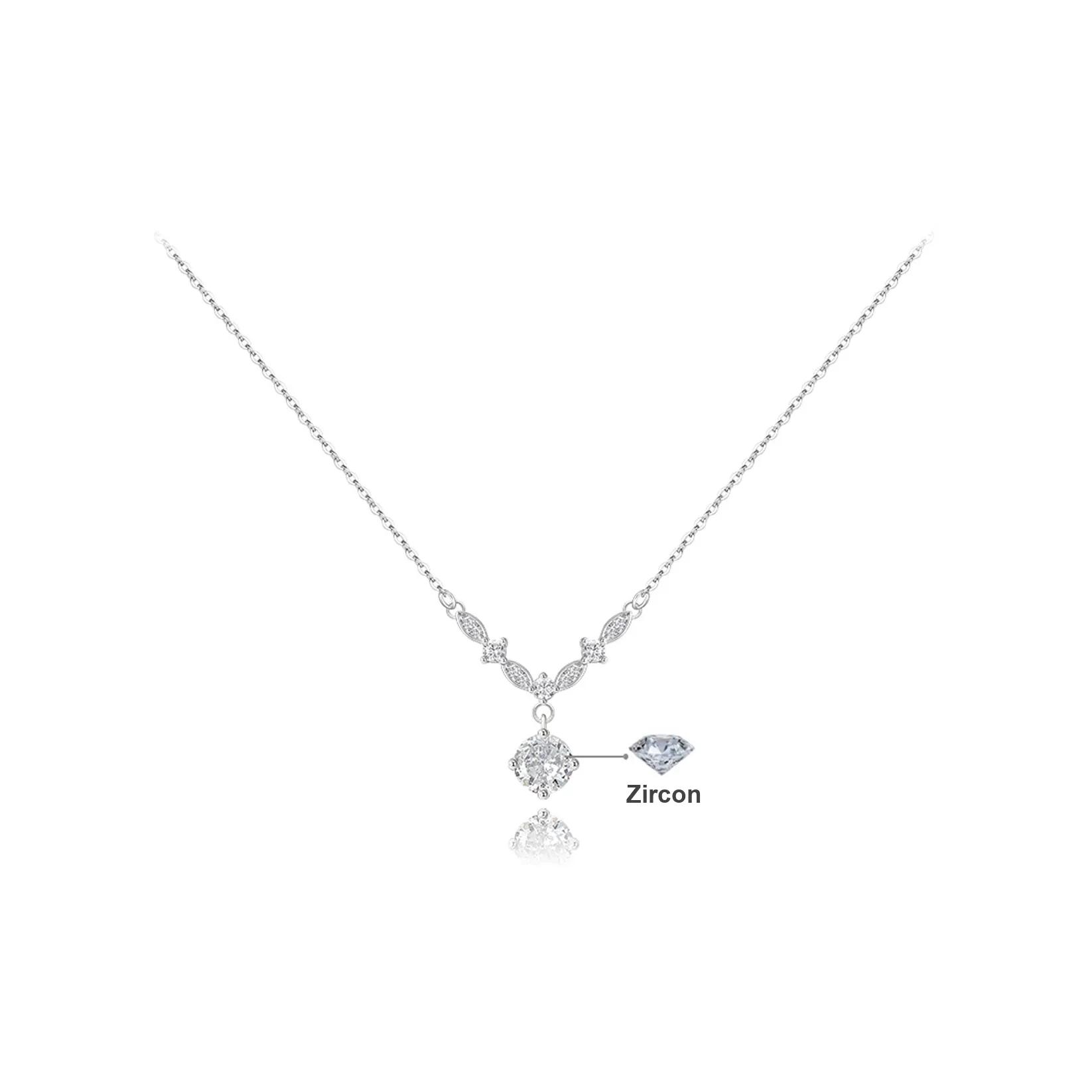 HANYUDIE Sterling Silver Collarbone Chain, Women's Women's