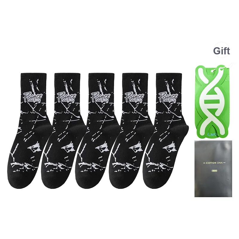 Cotton Gene Mid Calf Socks Men's Box 5 Pack-16