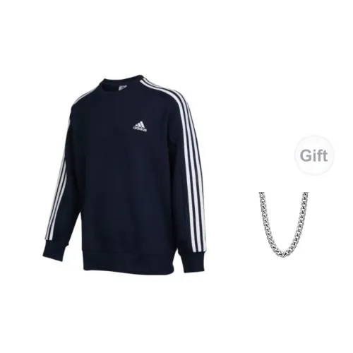 Adidas ESSENTIALS Sweatshirts Unisex Legend Ink With Free Necklace