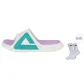 Ivory/Purple+White Basketball Socks