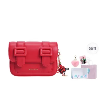 MERIMIES PU Satchel Bag, Shoulder Bag, Crossbody Bag Women's Dragon Chinese Red Passionate Chant Red