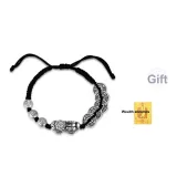 Sterling Silver Five Emperors' Coins Chinese Auspicious Animal Bracelet[Comes with Small Treasure Sticker]