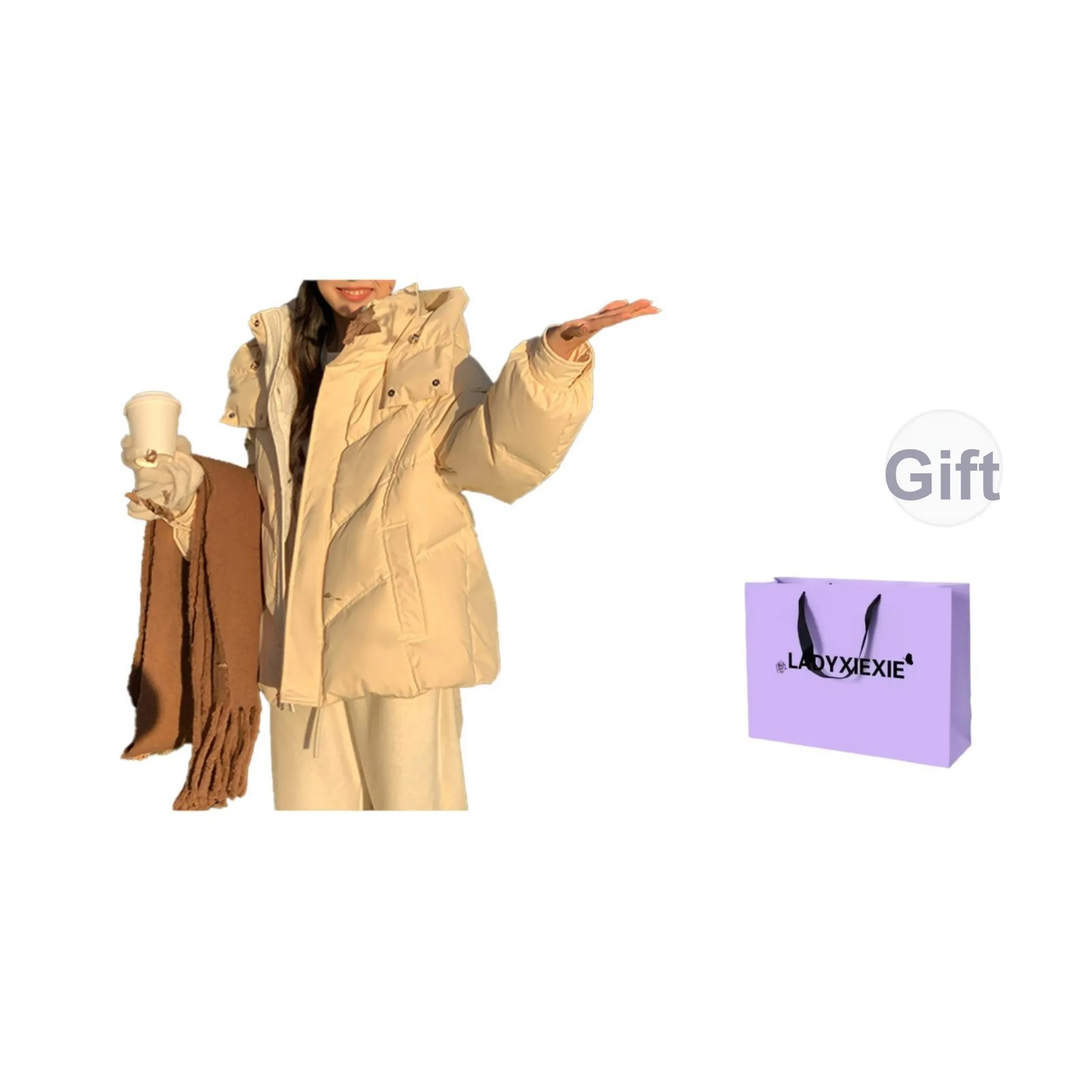 LADYXIEXIE Пуховик женский