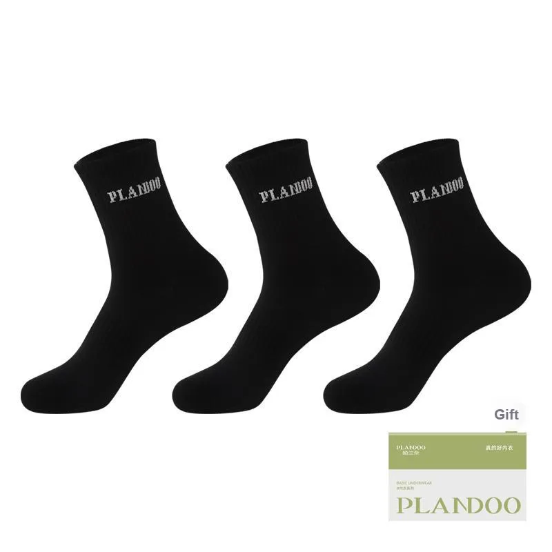 PLANDOO Mid Calf Socks Men's Shopping Bag 3 Pack-4