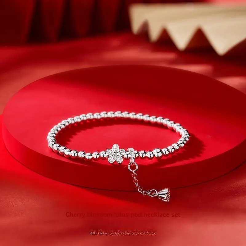 JINLIUFUJIXIANG S999 Fine Silver Pure Silver Bracelets Women's-1