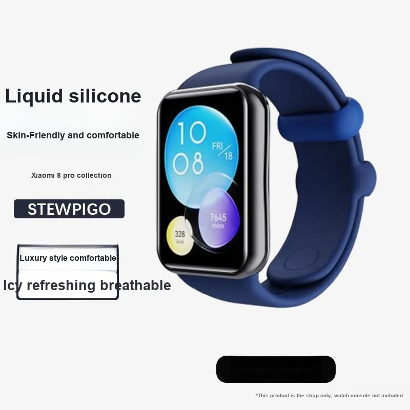 STEWPIGO Xiaomi Compatibility Watch Band 130 205mm Silicone Material-34