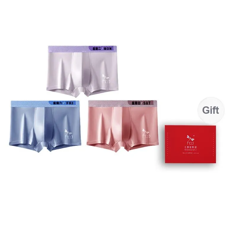 RED DRAGONFLY Cotton Panties Men's 3 Pack Gift Box Set-9