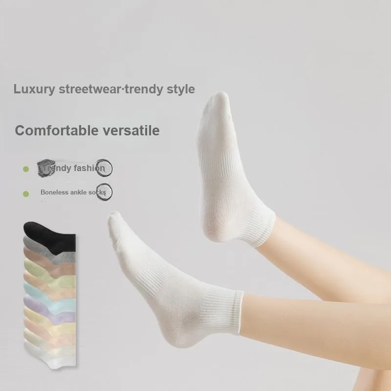 XIA.WA.ZHI.XIU Ankle Socks Women's 5 Pack Gift Box Set-25