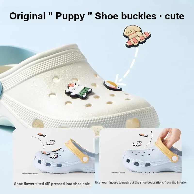 MINISO x Line Puppies Home Slippers Cream White-3