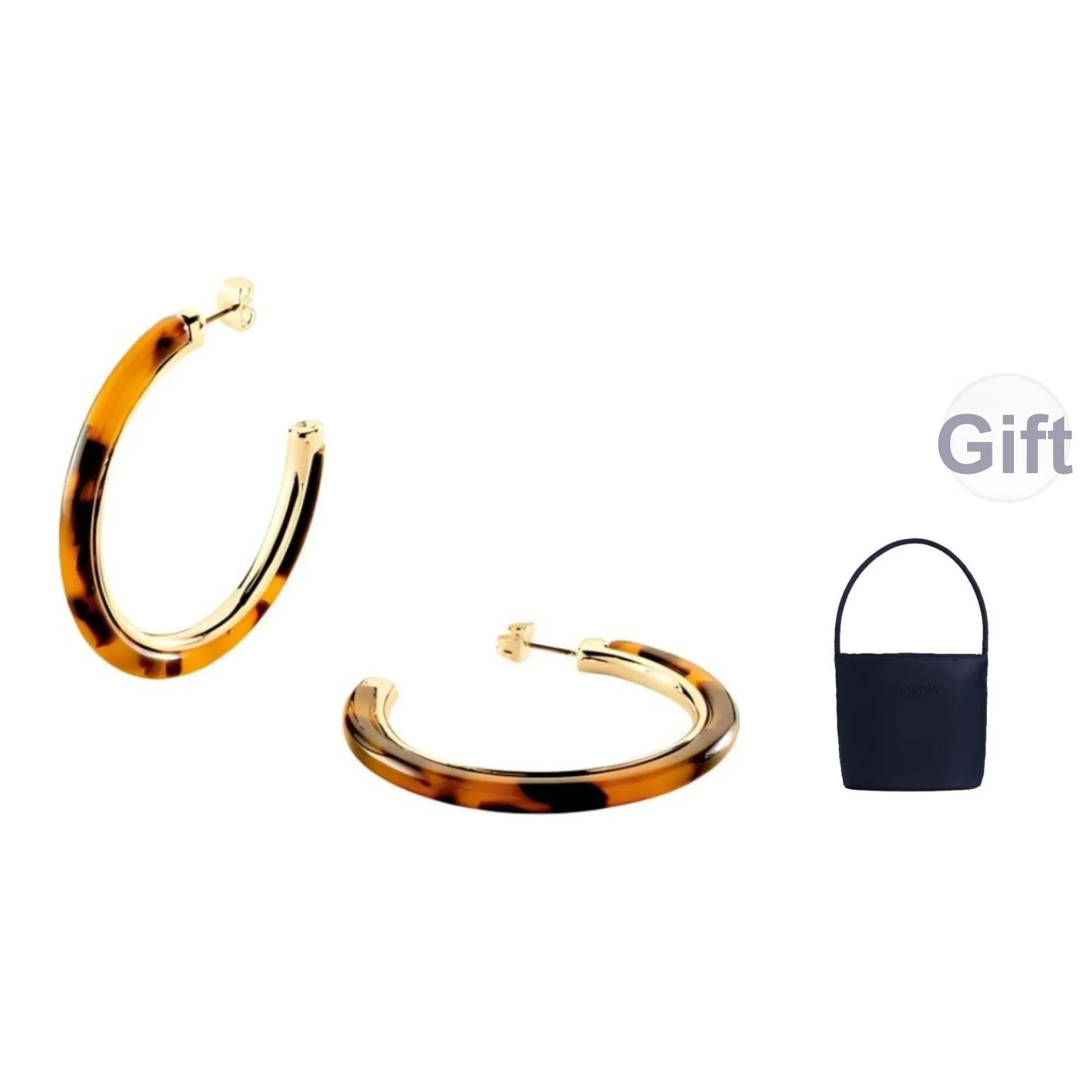 Agatha Серьги из латуни ацетата женские золотые