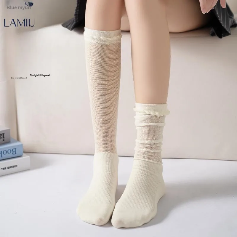 Lan Miao Knee High Socks Women's 5 Pack-2