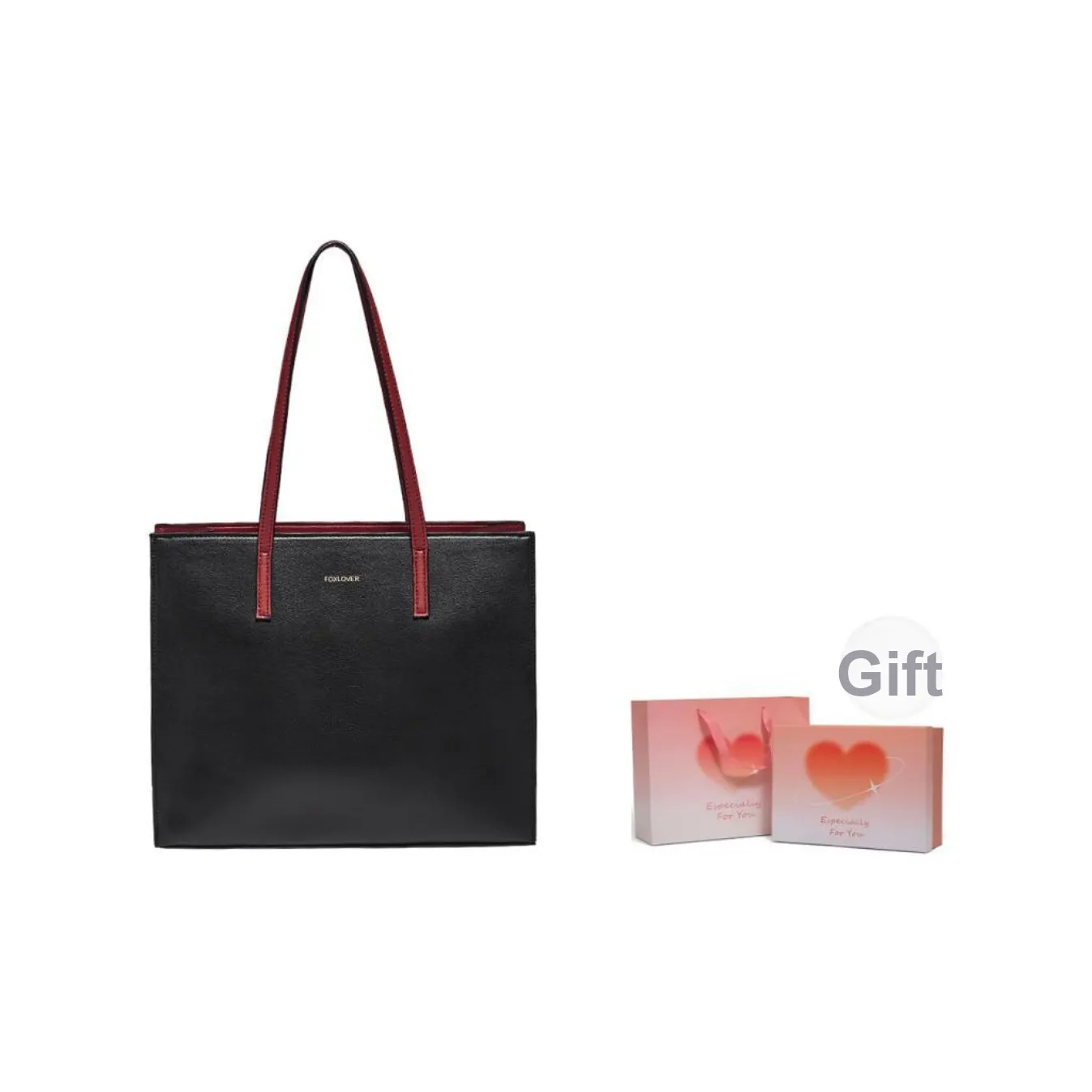 Marino Orlandi Synthetic Leather Tote Handbag Shoulder Bag Large Size Women's Black Red/Gray White Black