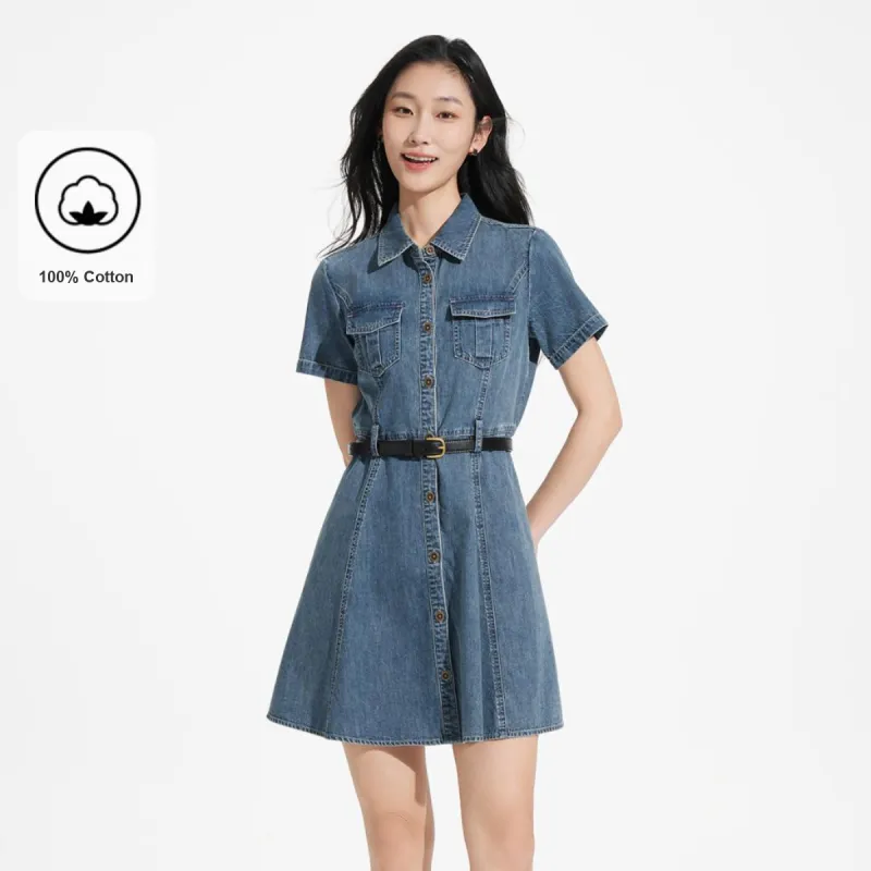 Hotwind Long Sleeved Dress Women's Blue-2