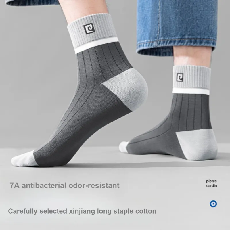 PIERRE CARDIN Mid Calf Socks Men's 5 Pack Box Included-2
