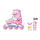 Pink+Helmet Protective Gear 7-Piece Set+Roller Skating Gift Package