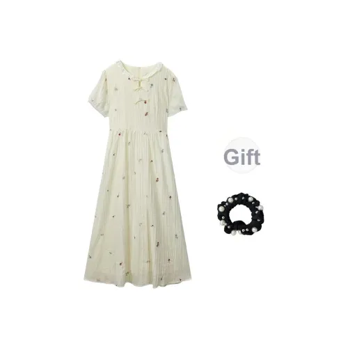 JSUHH Короткий рукав Платье Женское